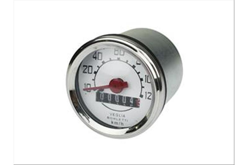 Odometer scale 120km / h white Ø = 48mm for Vespa 50 round headlight