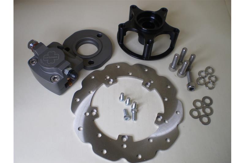 Hydraulic rear disc brake CRIMAZ perimeter disc with original type drum for Vespa small frame