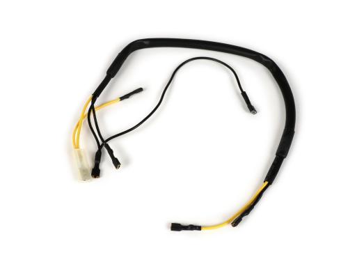 Gruppo cavetti per manubrio -BGM ORIGINAL- Vespa PX (-1984, AC, modelli italiani) - senza batteria, corpo blocchetto accensione bianco con 4 connettori
