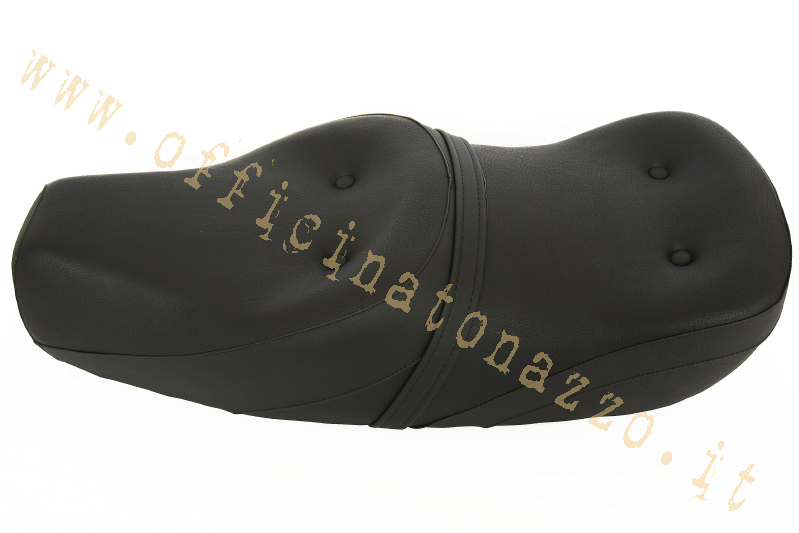 Sella biposto in schiuma con serratura tipo King & Queen nera per Vespa 125/150/200 - GT - GTR - Sprint Veloce -  TS - PX marca SOFT