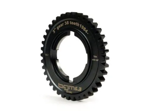 Ingranaggio terza BGM PRO BGM6538L a 38 denti per cambi PX Lusso/EFL dal 1984, T5, Cosa e LML 2T. GTIN 4251389111412.