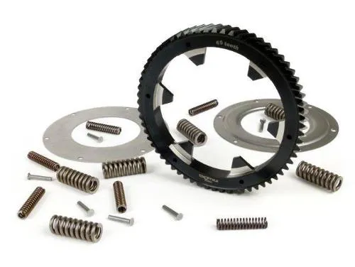 Ingranaggio elastico BGM PRO da 65 denti elicoidali per Vespa PX200 e Rally200, fornito con kit di revisione rinforzato della primaria.