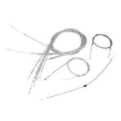 Kit cavi BGM ORIGINAL 51870 con guaine nere e interno in PE per Vespa P80X, P125X, P150X e P200E/PX prima serie fino al 1984.