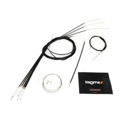 Kit cavi BGM ORIGINAL guaina interna autolubrificante Lambretta DL, GP , NERO