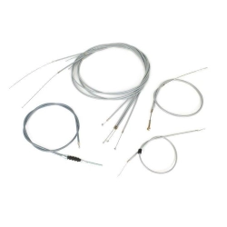 Kit cavi e guaine BGM ORIGINAL BGM6410N per Vespa PX Arcobaleno dal 1984 e T5, con guaine grigie e rivestimento interno in PE.