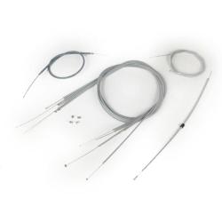 Kit cavi BGM ORIGINAL guaina interna autolubrificante Vespa Rally180 (VSD1T), Rally200 (VSE1T), Sprint150 (VLB1T), GT125 (VNL2T), GTR (VNL2T), TS125 (VNL3T), GL150 (VLA1T , GRIGIO