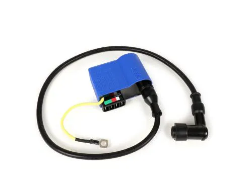 Kit de unidad de control CDI con pipeta de bujía y cable de encendido -BGM PRO- Vespa PX (-05/2011), Rally200 (Ducati), PK XL, ET3 - azul