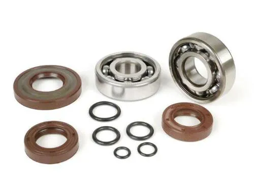 Kit cuscinetti e paraoli per albero motore -BGM ORIGINAL- Vespa V50, PV125, ET3, PK50, PK80, PK125 - 1x 6303 + 1x 6204 - incl. O-ring