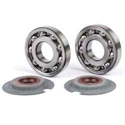Kit BGM PRO BGM1112 con cuscinetti dedicati e paraoli FKM resistenti a E10 per Vespa Wideframe, GS150, VNA e prime VBA.