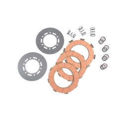 Kit dischi guarniti frizione -BGM ORIGINAL tipo 7 molle (Vespa Rally200, PX200, T5 125cc)- 3 dischi qualità premium (incl. molle e dischi in acciaio)