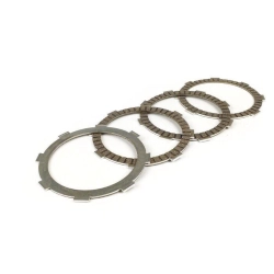 Kit dischi guarniti frizione -BGM PRO SPORT- tipo Honda CR80 adatto per cestello di accoppiamento standard da Vespa Cosa2/FL (1992-), PX (1995-), Superstrong, Scooter & Service, MMW, Ultrastrong - 4 dischi