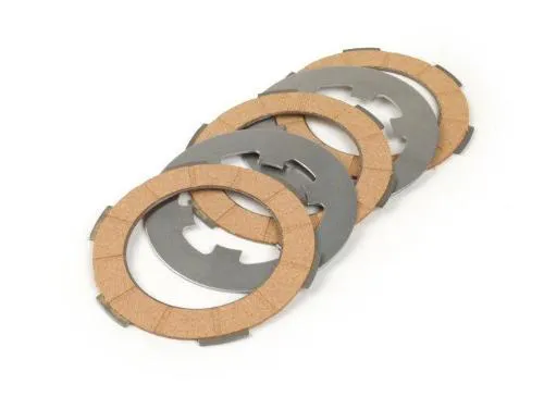 Kit dischi guarniti frizione incl. dischi in acciaio -BGM ORIGINAL Vespa Smallframe V50, V90, SS50, SS90, PV125, ET3, PK50, PK80, PK50 S, PK80 S, PK125 S, PK50 XL, PK125 XL, ETS, PK50 HP, PK50 SS - 3 dischi guarniti