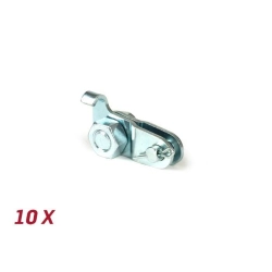 Set BGM ORIGINAL BGM6488X con 10 piastre di ancoraggio per cavo freno anteriore, per Vespa fino al 1981 e PX fino al 1984 compatibili.
