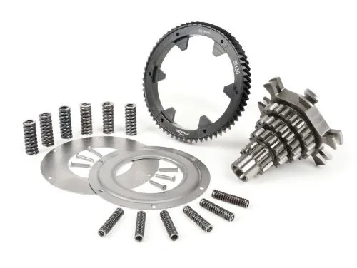 Kit de engranajes múltiples -BGM PRO- Vespa PX200, Rally200 - 12-13-17-21 dientes con engranaje elástico BGM 64 dientes y kit de revisión del engranaje elástico (reforzado) BGM PRO