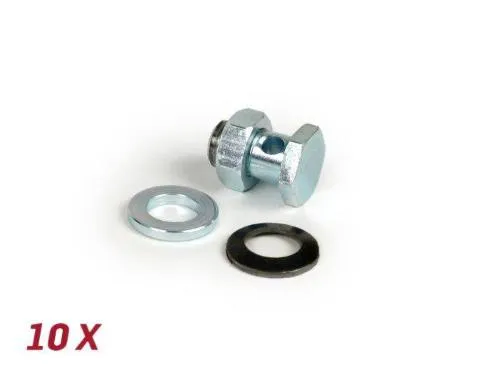Viti morsetto per cavo freno posteriore BGM ORIGINAL BGM6482SX, confezione officina da 10 pezzi per Vespa V50, Primavera, ET3, PK, PX e Rally.