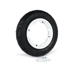 Tyre and wheel rim kit -BGM Sport, tubeless, Lambretta- 3.50 - 10 inches TL 59S (reinforced) - rim 2.10-10 white