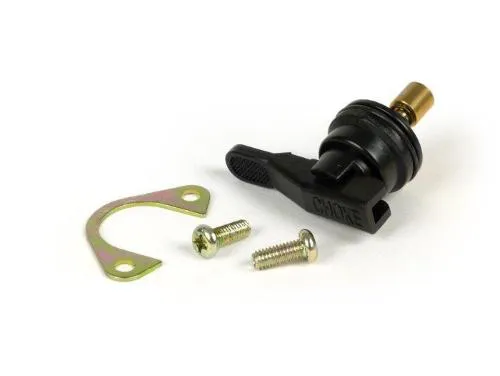 Kit BGM ORIGINAL 2599092B con levetta ribaltabile per convertire allo starter manuale carburatori Dell'Orto PHVA, PHBN e PHVB compatibili.