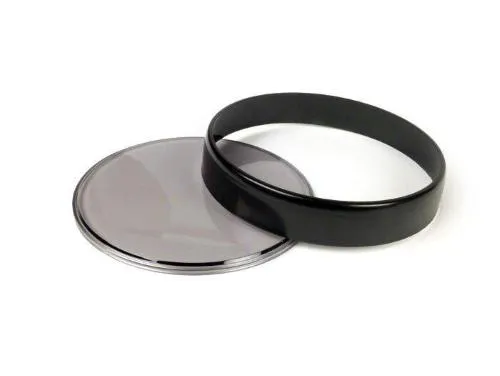 Kit BGM ORIGINAL 3331719 con vetrino fumé da 105 mm e ghiera nera per Vespa PX Arcobaleno, PK XL1, GT 60 e GTV compatibili.