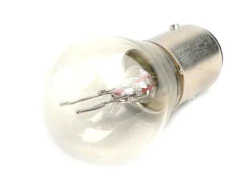 Lampadina BGM Style 9512021 bianca, 12 V 21/5 W con attacco BAY15d e doppio contatto, per fanali compatibili; GTIN 4251389107248.