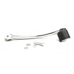 Leva avviamento BGM SCK709 parzialmente dentata e cromata, con gommino e vite, per Vespa GT, GTR, GL, Sprint, Super, VBB2 e VL1-3.