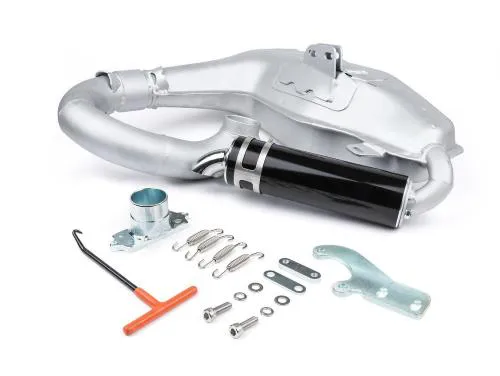 Marmitta -BGM PRO Clubman V4.0 Sport- Lambretta (1a serie, 2a serie, 3a serie) - argento