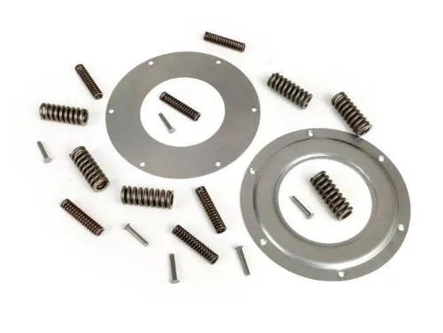 Kit parastrappi BGM PRO rinforzato con 12 molle da 48 N/mm per primaria Vespa Largeframe, PX, Cosa, T5 e modelli classici compatibili.
