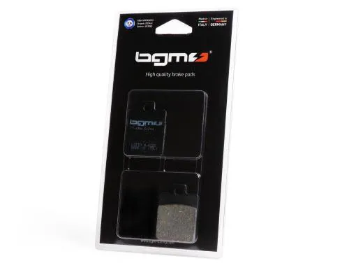 Brake pads -BGM 35.6x49mm- Vespa LT 125/150 3V/4T (RP8M), LX/LXV 50-125-150 (ZAPC38, ZAPC68), S 125 3V/4T (ZAPM68), Piaggio NRG MC²/MC³, Piaggio NRG Power DD/DT (ZAPC45), NRG Purejet (ZAPC452), Runner 50 (front), Runner 125-180 (rear), Runner 50 P