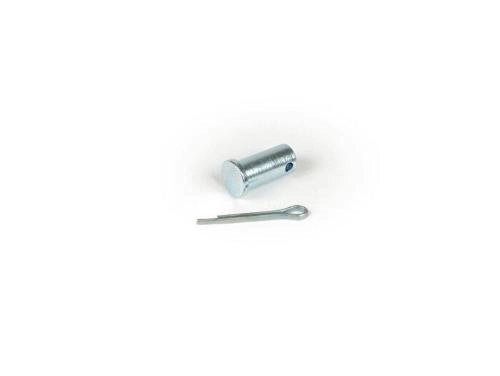 Perno BGM ORIGINAL Ø5,4 x 11 mm con copiglia per il gruppo morsetto del cavo freno posteriore di Vespa Smallframe e Largeframe compatibili.