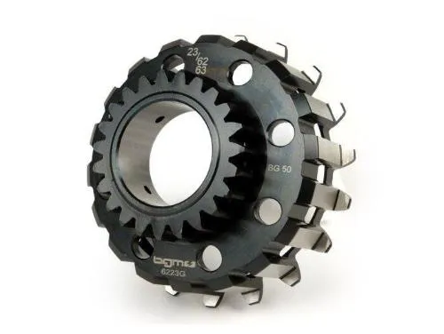 Pignone BGM 23 denti , frizione 8 molla, ingrana su corona 62/63 denti dritti