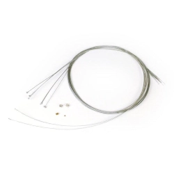 Juego de cables internos, universal -BGM ORIGINAL Vespa, Lambretta- 2x Ø=1,9 mm x 2100 mm (nipple, tipo pera, utilizado para cable de embrague/freno delantero), 2x Ø=1,6 mm x 2100 mm (nipple Ø=5,5 mm x 7 mm, utilizado como cable de cambio), 1x Ø=1,2 mm x