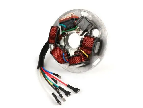 Statore BGM ORIGINAL V2.5 BGM8027 con sette cavi in silicone per Vespa PX e PE con batteria prodotte dal 1982 al 1984.