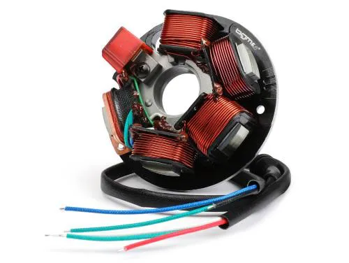 Statore BGM PRO HP V2.5 BGM8030N con 5 bobine, 6 cavi liberi e cablaggio siliconico per PK XL e conversioni elettroniche Vespa Smallframe.