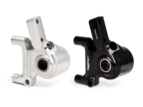 Supporto pinza radiale BGM PRO BGM2507GBL CNC nero per Vespa PX Disc 1998-MY-2011 e kit Grimeca, tamburo Piaggio/Grimeca Ø20 mm.