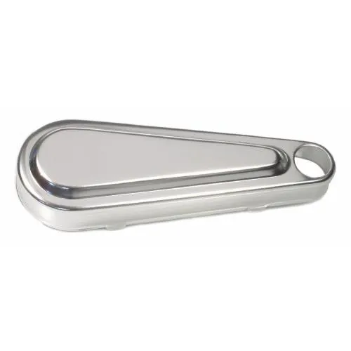 Copertura in acciaio inox lucidato per il braccio sospensione di Vespa VNB6, GT, GTR, Super, TS, Sprint, Sprint Veloce e Rally.