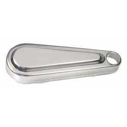 Copertura in acciaio inox lucidato per il braccio sospensione di Vespa VNB6, GT, GTR, Super, TS, Sprint, Sprint Veloce e Rally.