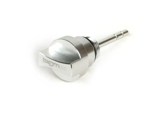 Tappo con asta livello olio -BGM PRO, olio motore - Piaggio Leader/Quasar - Vespa ET4, LX, LXV, S, GT, GTS, GTV, GTL 125-300cc - argento anodizzato