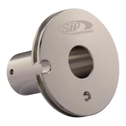 Puleggia dell'acceleratore per cannotto di sterzo SIP "Quick Throttle Disc" per Vespa 50 N/L/R 1°/S 1°/SR 1° (D)/90 1°/R/125/PV 1°/GT /GTR 1°/Super/TS 1°/GL /Sprint/V. 1°/Super 1°/180 Rally/SS Ø 47 mm, alluminio, lavorata a CNC, anodizzata argento, co