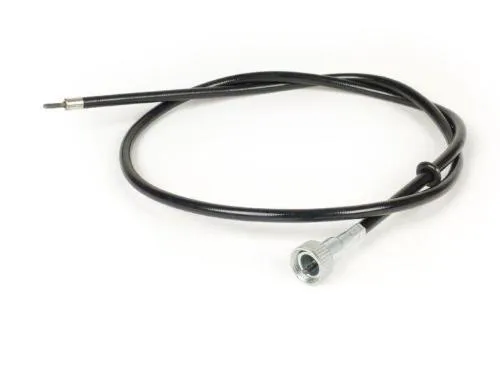 Trasmissione contachilometri BGM Original BGM6412SC, nera e con attacco a ghiera, per Vespa P/PX/PE prima serie fino al 1984.