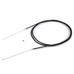 Cavo gas universale BGM ORIGINAL BGM6396UB: anima da 1,2 x 2500 mm, guaina nera da 2200 mm con interno PE e nipplo da 3 x 3 mm.