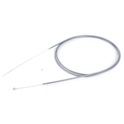 Cavo gas universale BGM ORIGINAL BGM6397UG: anima da 1,2 x 2500 mm, guaina grigia da 2200 mm con interno PE e nipplo da 5,5 x 7,5 mm.