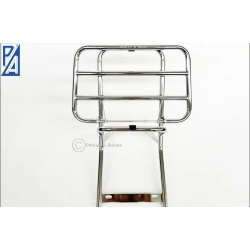 Portapacchi posteriore Predieri & Abbate PA.001086 cromato per Vespa PX fino al 1998. Peso 1,95 kg; distinto dall'anteriore PA.001085.