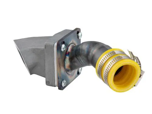 Collettore EGIG Performance per cilindri 170, 180 e 187 cc: passaggio 30 mm, raccordo 35 mm, pacco lamellare a 8 petali e manicotto in gomma.