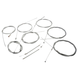 Kit cavi/guaine con guaina autolubrificante interna per Vespa Primavera - ET3 , GRIGIO