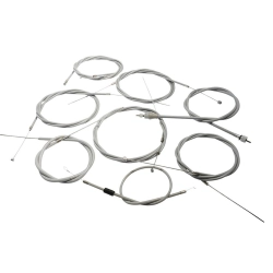 Kit cavi/guaine con guaina autolubrificante interna per Vespa Rally - GT - GTR - TS - GL - GS , GRIGIO