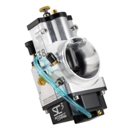 SmartCarb SC3 Lefthand 38 mm: attacco motore 46 mm, lato filtro 62,4 mm, lunghezza 80,5 mm e regolazione esterna senza getti.
