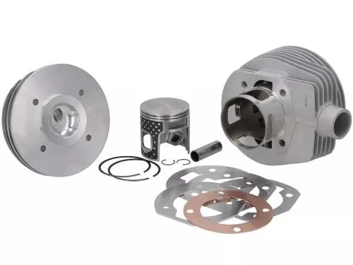 BGM PRO BGM1770T2 per Vespa Largeframe 2 travasi: alluminio Nikasil Ø63, 177 cc corsa 57/187 cc corsa 60, pistone Meteor e testa CNC.