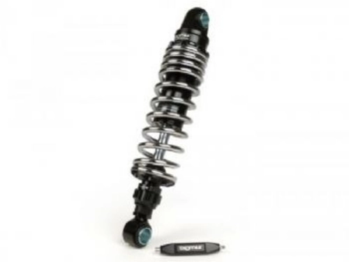 Ammortizzatore posteriore-BGM PRO R12 V2 Black Edition, 300-310mm- Lambretta LI, LIS, SX, TV, DL, GP - cromato
