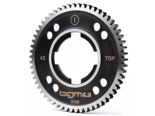 1st gear gear - BGM PRO, 4-speed gearbox - Vespa PK S, PK XL1, PK XL2, ETS, V50 (V5A1T serial no. 69444), Special (V5B3T serial no. 94315), Elestart (V5B4T June no. 1514), PV125 (VMA2T June no. 150203), ET3 (VMB1T June no. 8161) - 58 teeth (std)