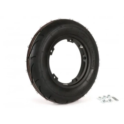 Kit pneumatico e cerchio ruota -BGM Sport, senza camera d'aria, Vespa- 3.50 - 10 pollici TL 59S (rinforzato) - cerchio 2.10-10 nero