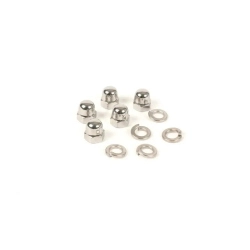 Kit dadi ciechi BGM ORIGINAL BGM7992 in acciaio inox M8, chiave 13 mm, per cerchi Vespa scomponibili tipo PX con prigionieri compatibili.